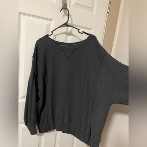 American Eagle Oversized Big Hug Waffle Sweatshirt